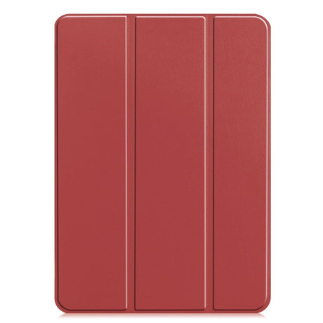 EIDERWOOD iPad Pro 11" (2024) Tri-Fold Leather Flip Case - Wine Red