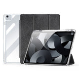 iPad Air 13" (2024) DUX DUCIS Unid Series Tri-Fold Flip Case - Transparent / Black