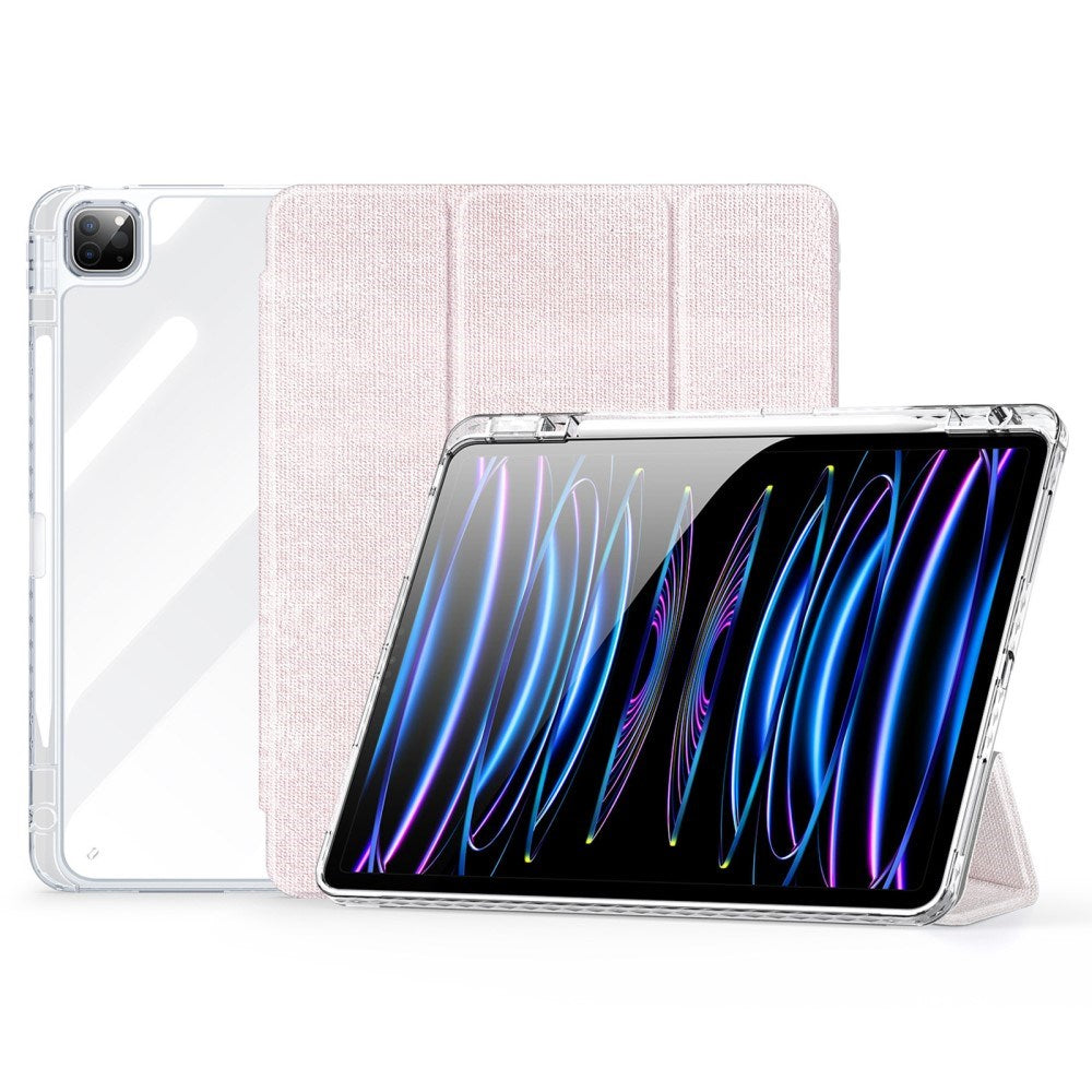iPad Pro 13" (2025 / 2024) DUX DUCIS Unid Series Tri-Fold Flip Case - Transparent / Pink