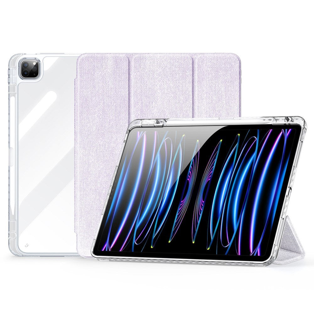 iPad Pro 13" (2024) DUX DUCIS Unid Series Tri-Fold Flip Case - Transparent / Purple