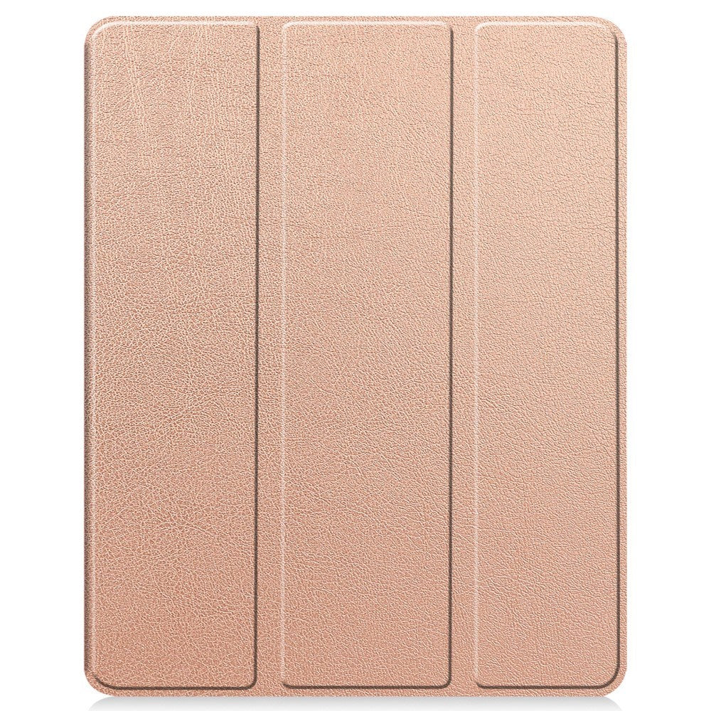 EIDERWOOD iPad Air 13" (2024) Tri-Fold Artificial Leather Flip Case w. Apple Pencil Holder - Rose Gold