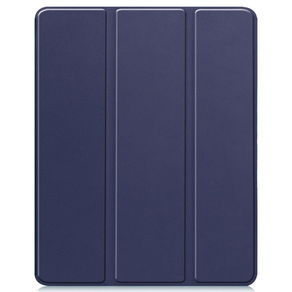 EIDERWOOD iPad Air 13" (2024) Tri-Fold Artificial Leather Flip Case w. Apple Pencil Holder - Blue