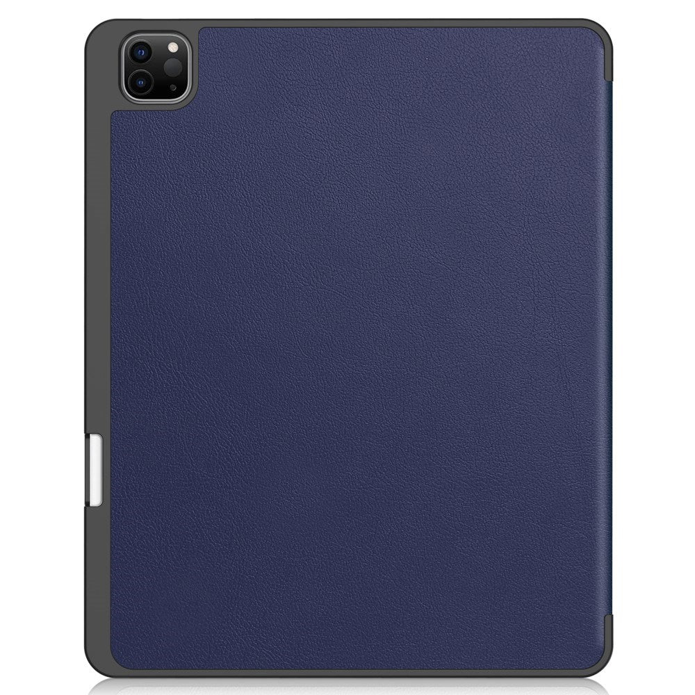 EIDERWOOD iPad Air 13" (2024) Tri-Fold Artificial Leather Flip Case w. Apple Pencil Holder - Blue