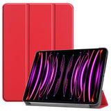 EIDERWOOD iPad Air 13" (2024) Tri-Fold Leather Flip Case - Red