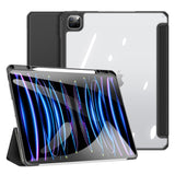 iPad Pro 13" (2024) Shockproof Case w. Pen Holder - Dux Ducis Toby Series - Transparent / Black