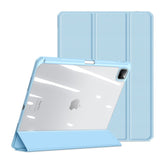 iPad Pro 13" (2024) Shockproof Case w. Pen Holder - Dux Ducis Toby Series - Transparent / Light Blue