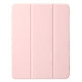 EIDERWOOD iPad Air 13" (2024) Tri-Fold Artificial Leather Flip Case w. Apple Pencil Holder - Light Pink