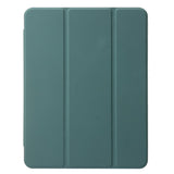 EIDERWOOD iPad Air 13" (2024) Tri-Fold Artificial Leather Flip Case w. Apple Pencil Holder - Green