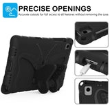 Samsung Galaxy Tab A11+ (Plus) / A9+ (Plus) EIDERWOOD Kids Case - Butterfly Kickstand Case - Black