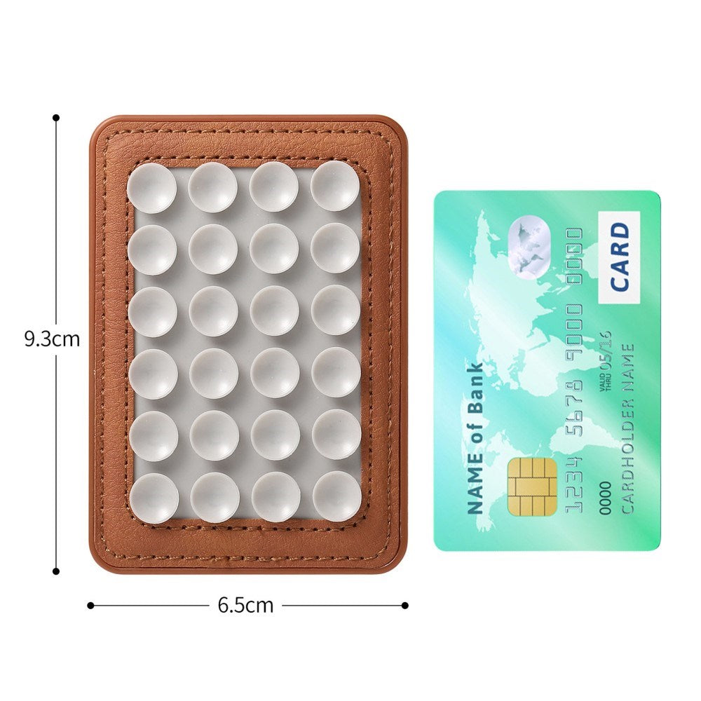 Silicone Suction Cup Mobile Holder with Faux Leather - MagSafe Compatible - Blue