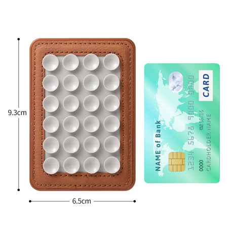 Silicone Suction Cup Mobile Holder with Faux Leather - MagSafe Compatible - Pink