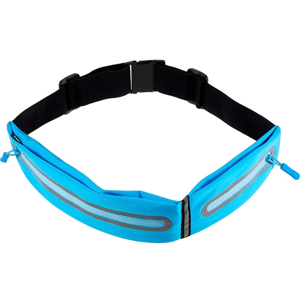 Running Belt with Reflector & Storage Pockets - Light Blue