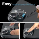 NORTHJO iPhone 15 / 15 Plus Tempered Camera Lens Glass - Transparent / Black Edge