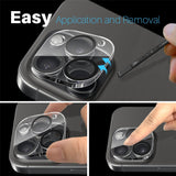 NORTHJO iPhone 16 Pro / 16 Pro Max Tempered Camera Lens Glass - Transparent / Black Edge