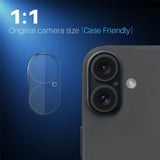 NORTHJO iPhone 16 / 16 Plus Tempered Camera Lens Glass - 2 pcs. - Transparent