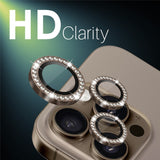 NORTHJO iPhone 16 Pro / 16 Pro Max Camera Lens Protector - Decorative Stones - Brown
