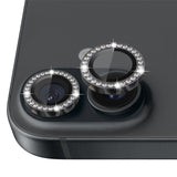 NORTHJO iPhone 16 / 16 Plus Camera Lens Protector - Decorative Stones - Black