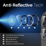 NORTHJO iPhone 16 / 16 Plus Camera Lens Protector - Decorative Stones - Black