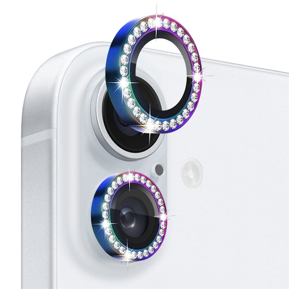 NORTHJO iPhone 16 / 16 Plus Camera Lens Protector - Decorative Stones - Multi