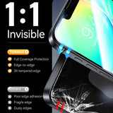 TORRAS iPhone 16e Tempered Screen Protector Glass - Privacy Function - 2 pcs - Transparent