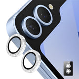 ENKAY Samsung Galaxy Z Flip7 Glitter Camera Lens Protector - Silver