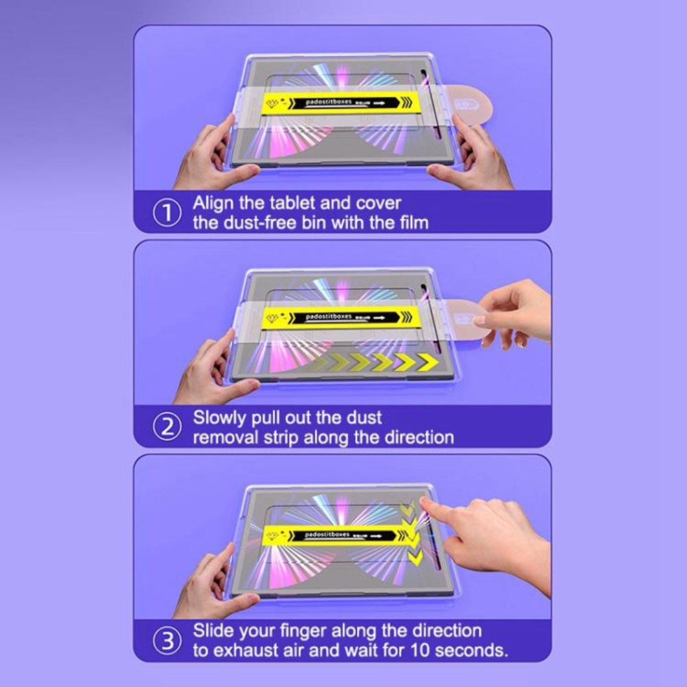 Samsung Galaxy Tab A11 / A9 Screen Protective Glass with Mounting Frame - Transparent