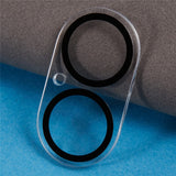 iPhone 17 Tempered Camera Lens Protection Glass - Transparent / Black