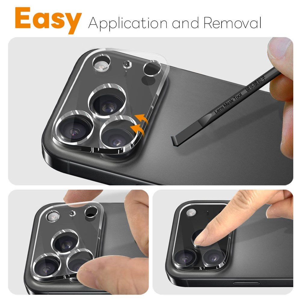 NORTHJO iPhone 17 Pro Max Tempered Camera Lens Glass - Transparent