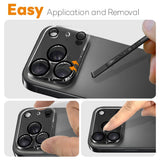 NORTHJO iPhone 17 Pro Max Tempered Camera Lens Glass - Transparent / Black