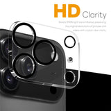 NORTHJO iPhone 17 Pro Max Tempered Camera Lens Glass - Transparent / Black Edge - 2 Pcs.