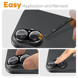 NORTHJO iPhone 17 Tempered Camera Lens Glass - Black - 2 Pcs.