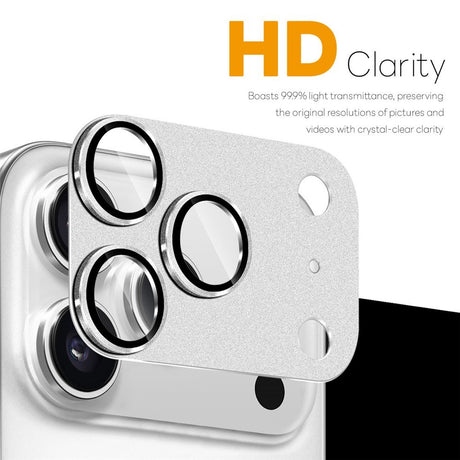 NORTHJO iPhone 17 Pro Camera Lens Protector - Matte Metal & Glass - Silver