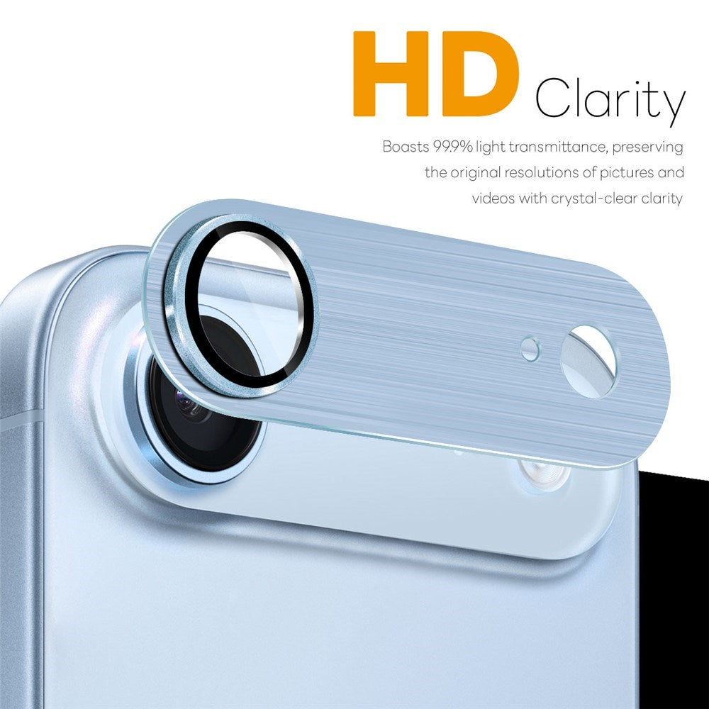 NORTHJO iPhone Air Camera Lens Protector - Brushed Metal & Glass - Silver