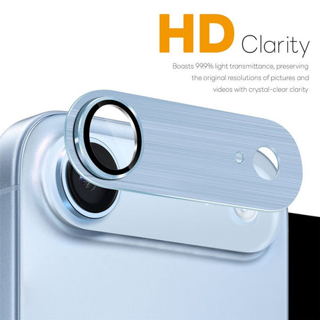 NORTHJO iPhone Air Camera Lens Protector - Brushed Metal & Glass - Silver