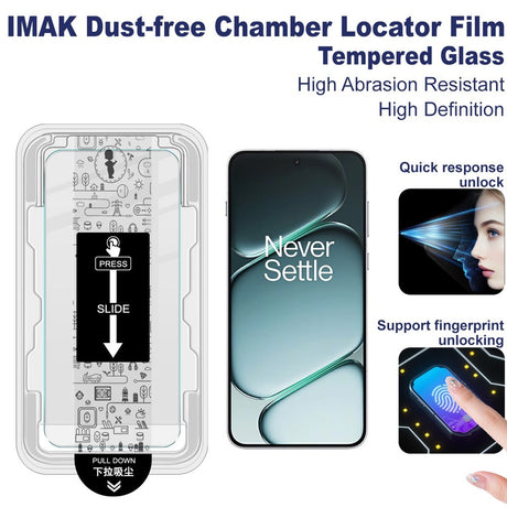 OnePlus 15R IMAK Tempered Screen Protector Glass with Installation Frame - Transparent