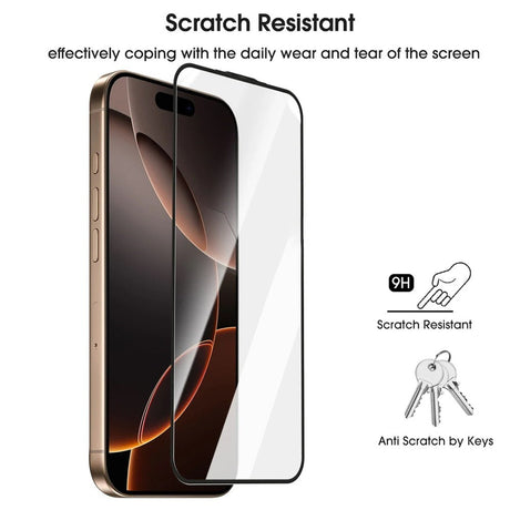 iPhone 18 Pro Max / 17 Pro Max Tempered Glass Screen Protector with Installation Frame - Transparent