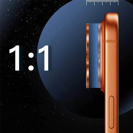 iPhone 18 Pro Camera Lens Protection - Metal & Glass - Orange