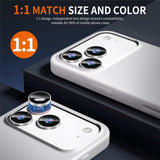 iPhone 18 Pro Camera Lens Protection - Metal & Glass - Silver