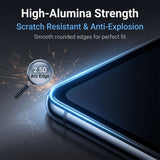 iPhone Duo Screen Protector in Aluminium-Silicon Glass - Privacy Function - Transparent / Black Edge