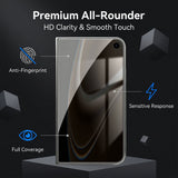 iPhone Duo Screen Protector in Aluminium-Silicon Glass - Privacy Function - Transparent / Black Edge