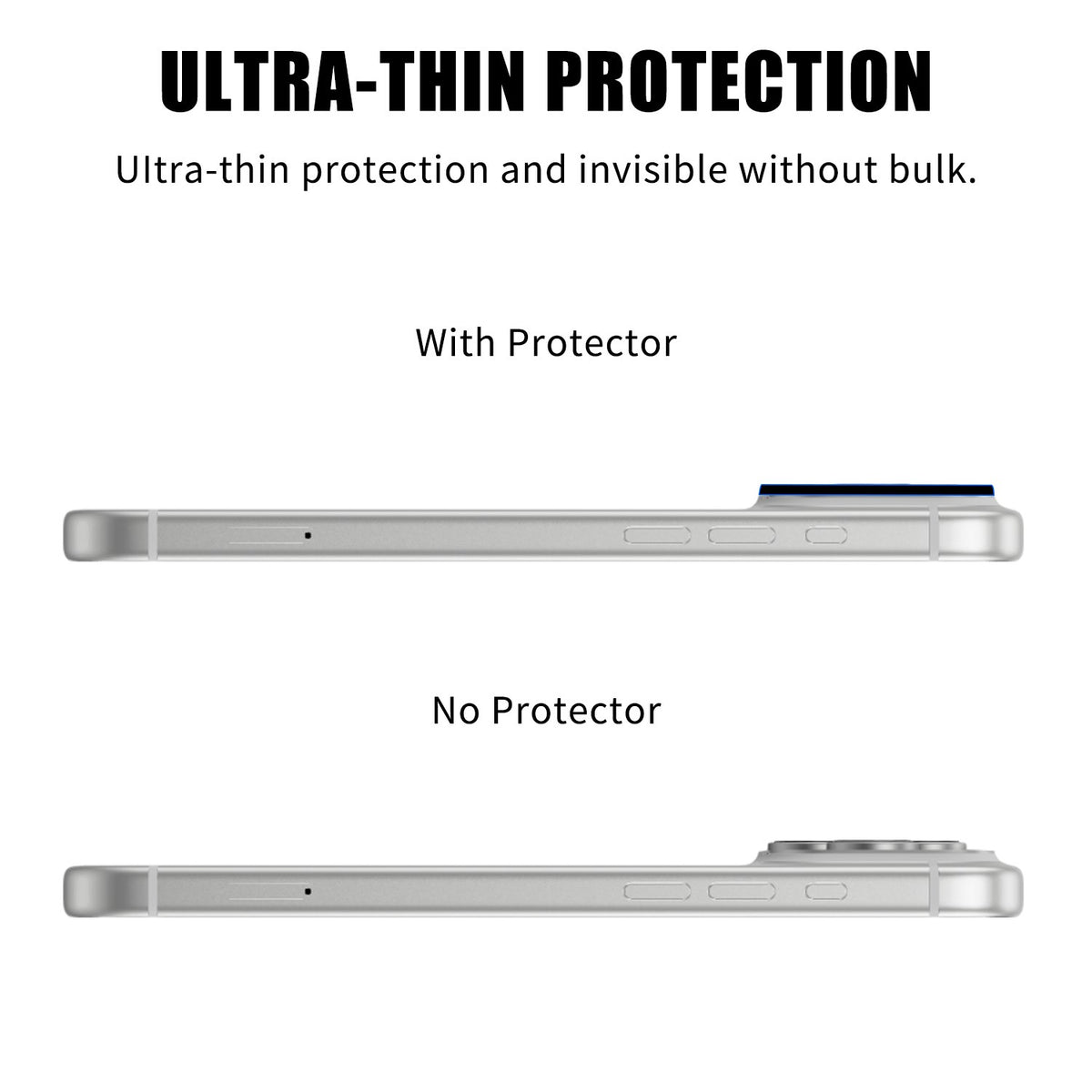 iPhone 18 Pro Max Tempered Camera Lens Protection Glass - Black