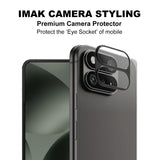 Google Pixel 11 Pro Fold IMAK Camera Protective Glass with Metal Edge - Transparent / Black Edge