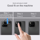 Google Pixel 11 Pro Fold IMAK Camera Protective Glass with Metal Edge - Transparent / Black Edge