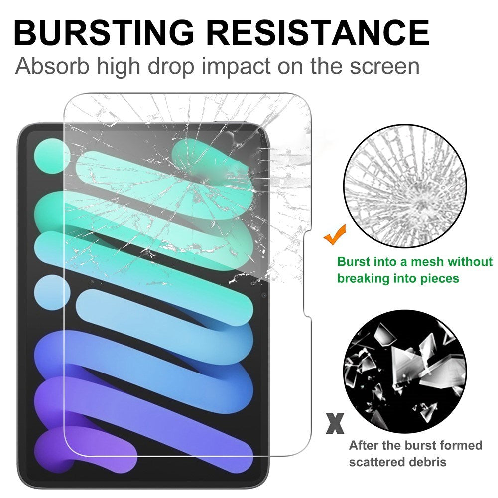 iPad Mini (2026) 8th Gen. Full Fit Tempered Glass Screen Protector - Transparent