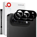 iPhone Fold NORTHJO Tempered Camera Lens Glass - 2 Pcs. - Black