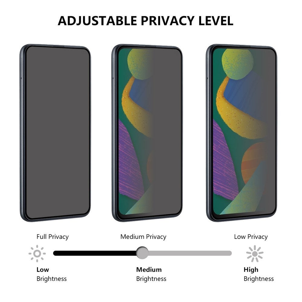 iPhone 18 Pro Privacy Skærmbeskyttelse - Tempered Glass Screen Protector with Silk Printing - Transparent