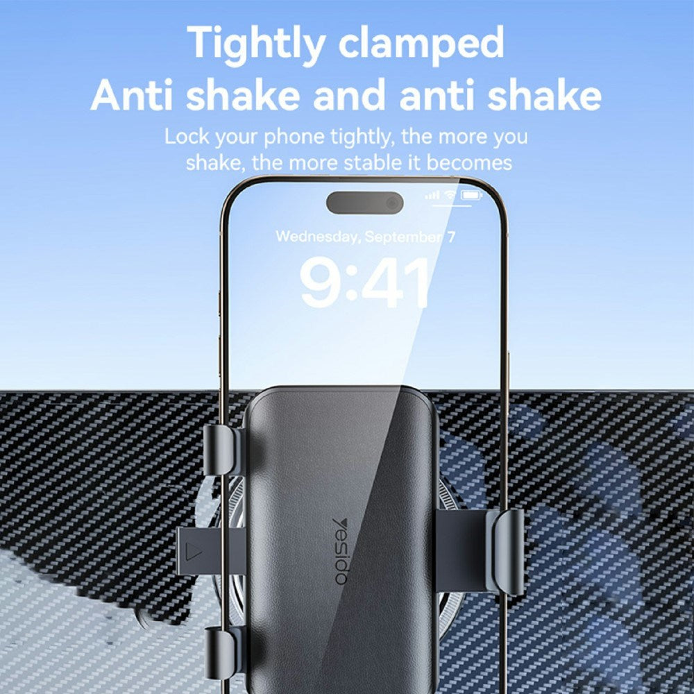 Adjustable Car Phone Holder - Black