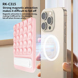 Magnetic Silicone Suction Cup with Kickstand - White