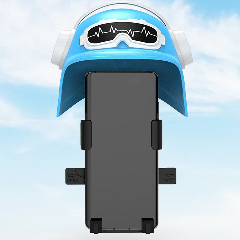 Mobile Holder for Motorcycle / Bicycle with Helmet - Blue