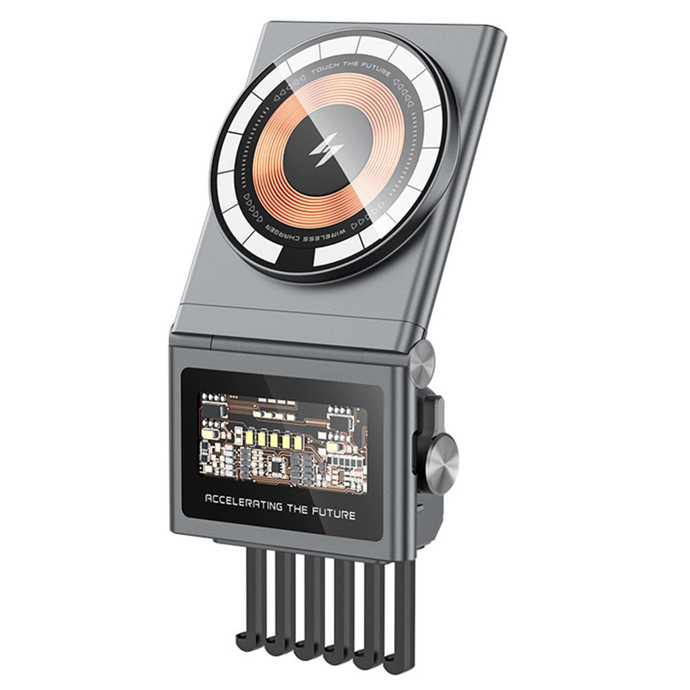 Tesla Model 3 / Y Magnetic Wireless Charger 15W - Grey / Transparent